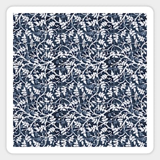 William Morris Jasmine Trellis Pattern Navy Blue Magnet